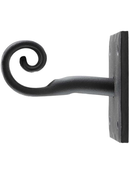 Forged-Iron Coat Hook With Square Backplate