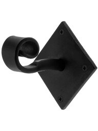 Forged-Iron Coat Hook with Diamond Backplate