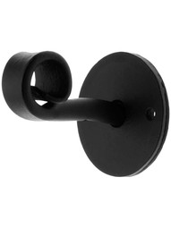 Forged-Iron Coat Hook with Round Backplate