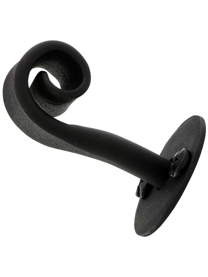 Alternate View 2 of Forged Iron Coat Hook With Round Backplate.