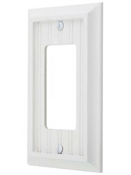 Cottage White Wood Single-GFI Switch Plate.