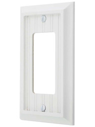 Cottage White Wood Single-GFI Switch Plate