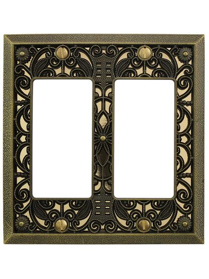 Alternate View of Filigree Double-GFI Switch Plate.