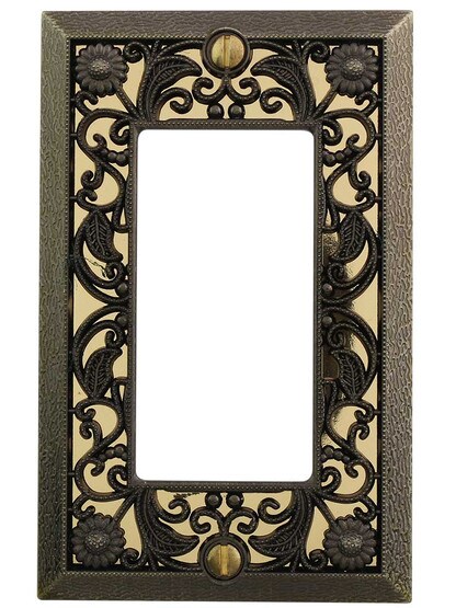 Alternate View of Filigree Single-GFI Switch Plate.
