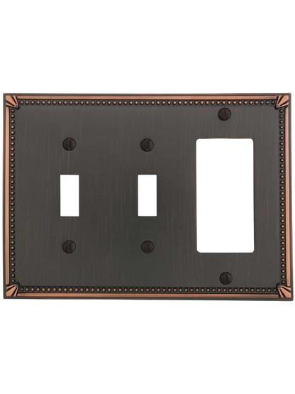 Imperial Bead Double Toggle/GFI Combination Switch Plate