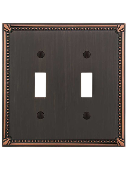Imperial Bead Double Toggle Switch Plate