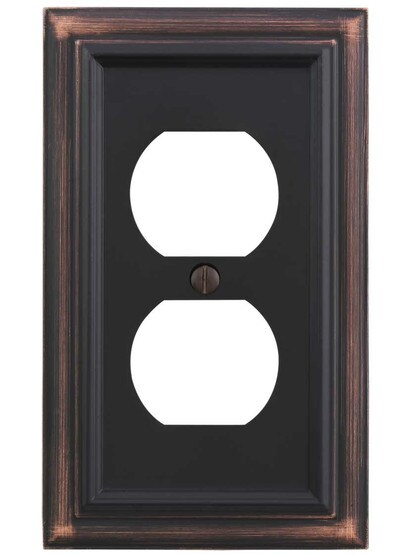 Alternate View of Georgian Single Duplex Cover Plate.