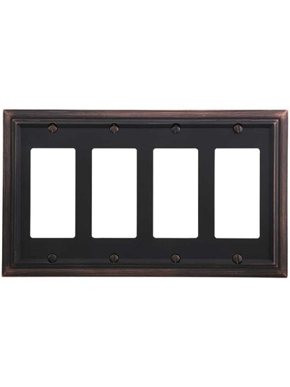 Alternate View of Georgian Quad-GFI Switch Plate.