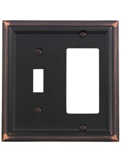 Alternate View of Georgian Toggle/GFI Combination Switch Plate.