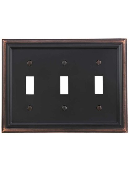 Alternate View of Georgian Triple-Toggle Switch Plate.