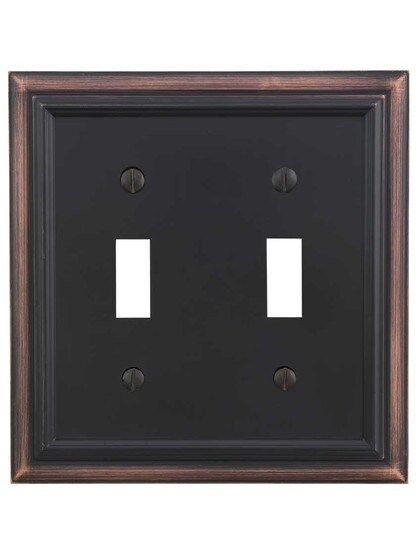 Alternate View of Georgian Double-Toggle Switch Plate.