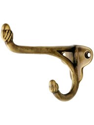 Acorn Tip Hat & Coat Hook In Antique-By-Hand