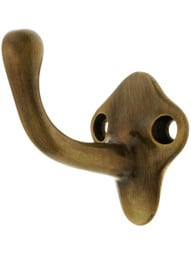 Traditional Brass Garment Hook In Antique-By-Hand