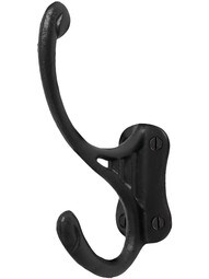 4 1/2 inch Cast-Iron Hook in Matte Black.