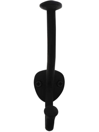 Alternate View 2 of 5 1/2 inch Cast-Iron Coat Hook in Matte Black.