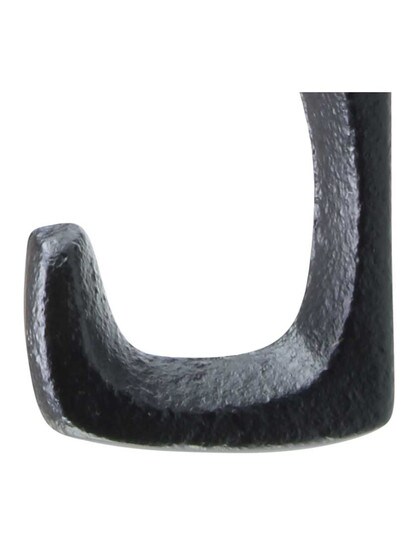 Alternate View 2 of 5 1/2 inch Cast Iron Mission-Style Coat Hook in Matte Black.