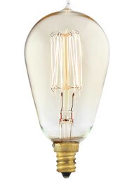 "Squirrel Cage" ST15 Tapered Candelabra Base Light Bulb - 25 Watt