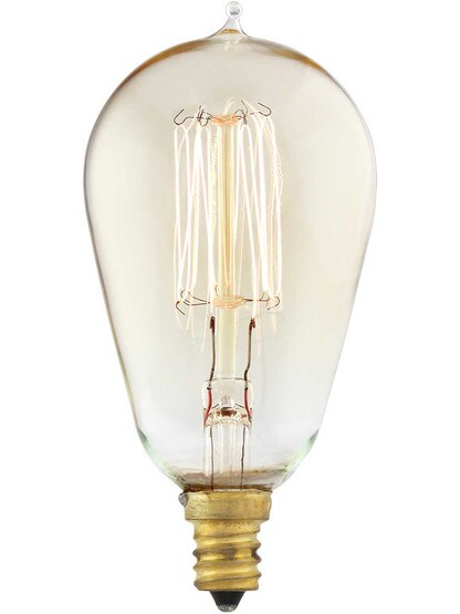 Squirrel Cage ST15 Tapered Candelabra Base Light Bulb.