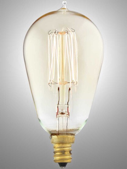 Alternate View 2 of Squirrel Cage ST15 Tapered Candelabra Base Light Bulb.