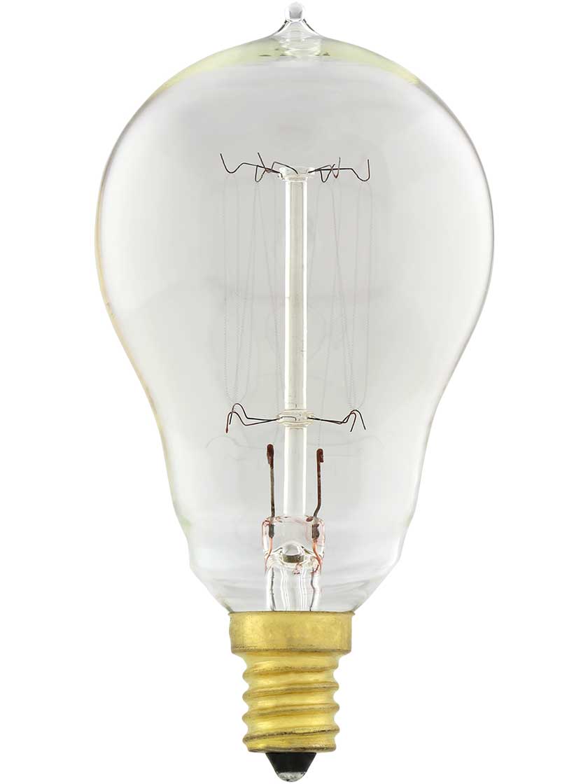 "Squirrel Cage" A15 Candelabra Base Light Bulb 25 Watt House of Antique Hardware