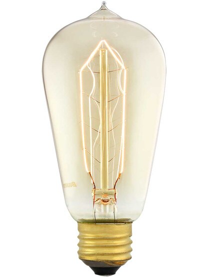 Hairpin Filament Tapered Medium-Base Light Bulb - 40 Watt.