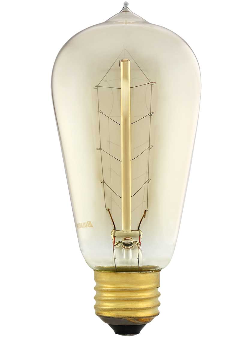 Alternate View of Hairpin Filament Tapered Medium-Base Light Bulb - 40 Watt.