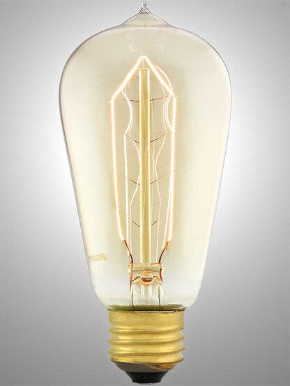 Alternate View 2 of Hairpin Filament Tapered Medium-Base Light Bulb - 40 Watt.