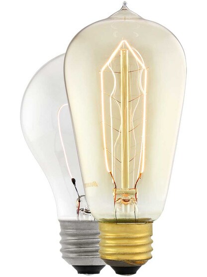 Alternate View 3 of Hairpin Filament Tapered Medium-Base Light Bulb - 40 Watt.