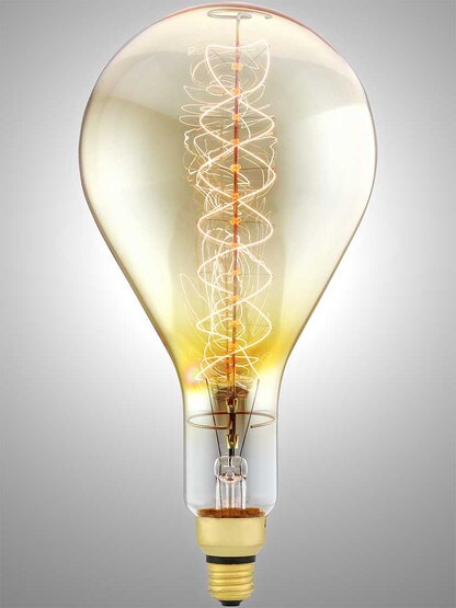 Alternate View 2 of Jumbo Nostalgic Spiral Medium Base Lightbulb - 60W.