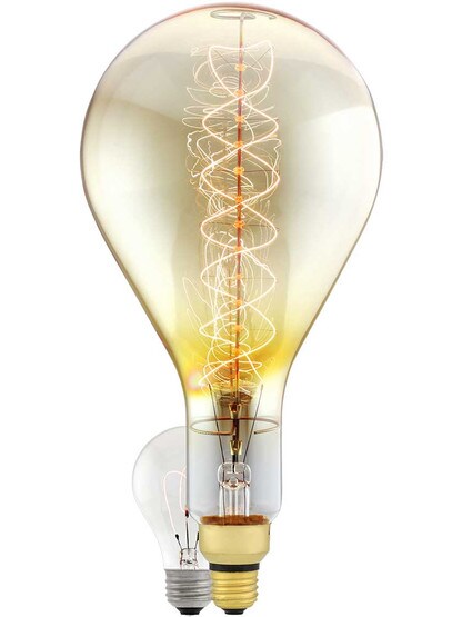 Alternate View 3 of Jumbo Nostalgic Spiral Medium Base Lightbulb - 60W.