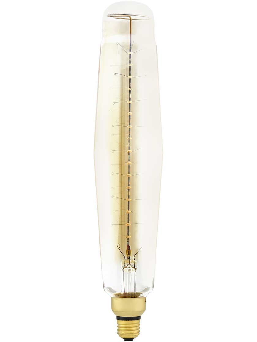 Alternate View of Jumbo Nostalgic Tubular Spiral Medium Base Lightbulb - 60W.