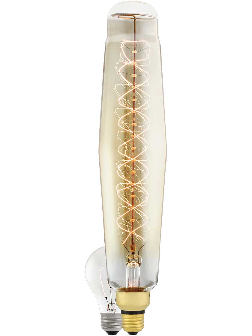 Alternate View 3 of Jumbo Nostalgic Tubular Spiral Medium Base Lightbulb - 60W.