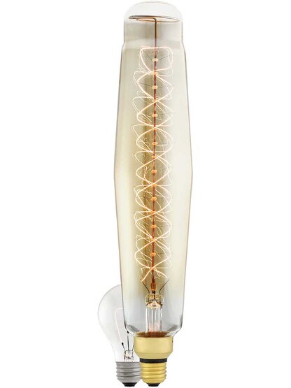 Alternate View 3 of Jumbo Nostalgic Tubular Spiral Medium Base Lightbulb - 60W.