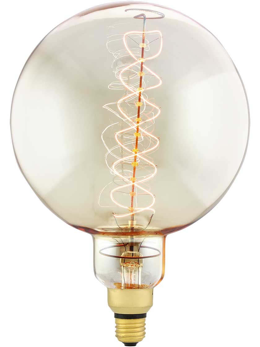 Jumbo Nostalgic Round Spiral Medium-Base Lightbulb - 60W.