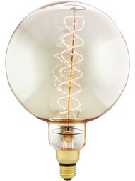Jumbo Nostalgic Round Spiral Medium-Base Lightbulb - 60W