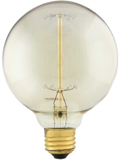 Alternate View of Squirrel Cage G30 Globe Medium Base Light Bulb.