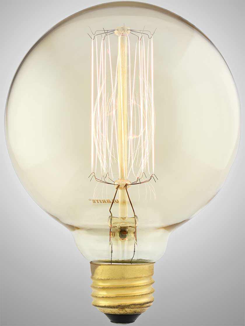 Alternate View 2 of Squirrel Cage G30 Globe Medium Base Light Bulb.