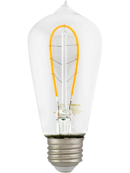 Alternate View of 2W LED Hairpin Filament Medium-Base Tapered Light Bulb.