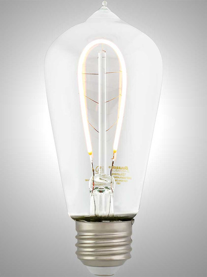 2W LED Hairpin Filament Medium-Base Tapered Light Bulb