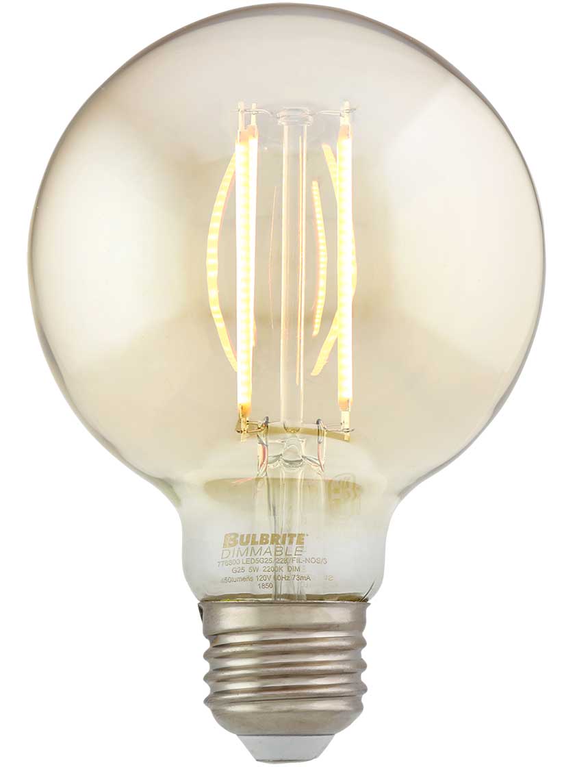 Vintage-Style Round LED Filament Bulb - 5W House of Hardware