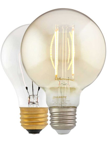 Alternate View 3 of Vintage-Style Round Medium-Base LED Filament Bulb - 5W.