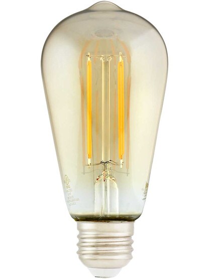 Alternate View of Vintage-Style Tapered Medium-Base LED Filament Bulb - 5W.
