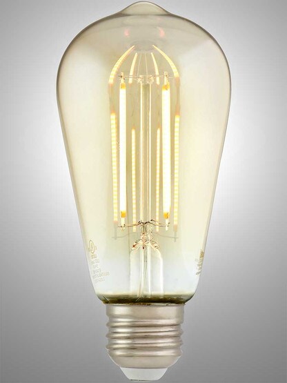 Alternate View 2 of Vintage-Style Tapered Medium-Base LED Filament Bulb - 5W.