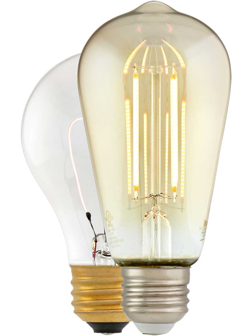 Alternate View 3 of Vintage-Style Tapered Medium-Base LED Filament Bulb - 5W.