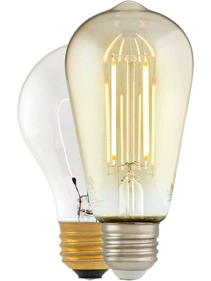 Alternate View 3 of Vintage-Style Tapered Medium-Base LED Filament Bulb - 5W.