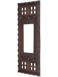 Arts and Crafts Single GFI Outlet Cover Plate.