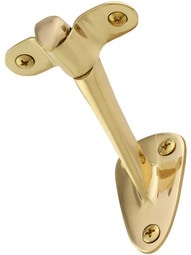 Modern Stair Rail Bracket In Solid Brass