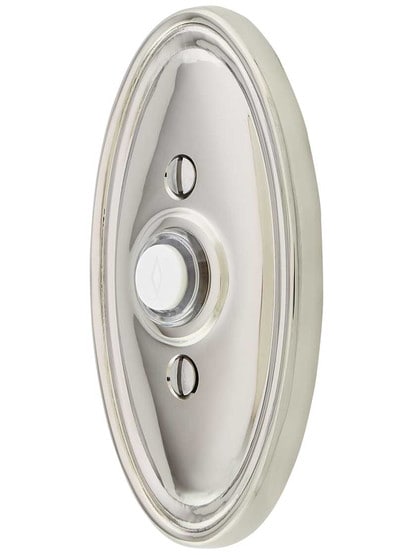 Alternate View of Oval Design Door Chime Ringer In Forged Brass