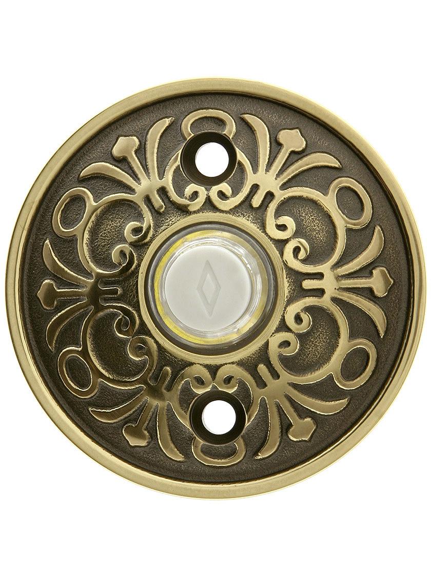 Peerless Brass Made in the USA Model # 30852-030 in PKG. New Door Bell Button 