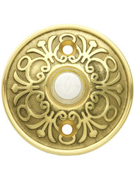 Lancaster Door Bell Button In Forged Brass